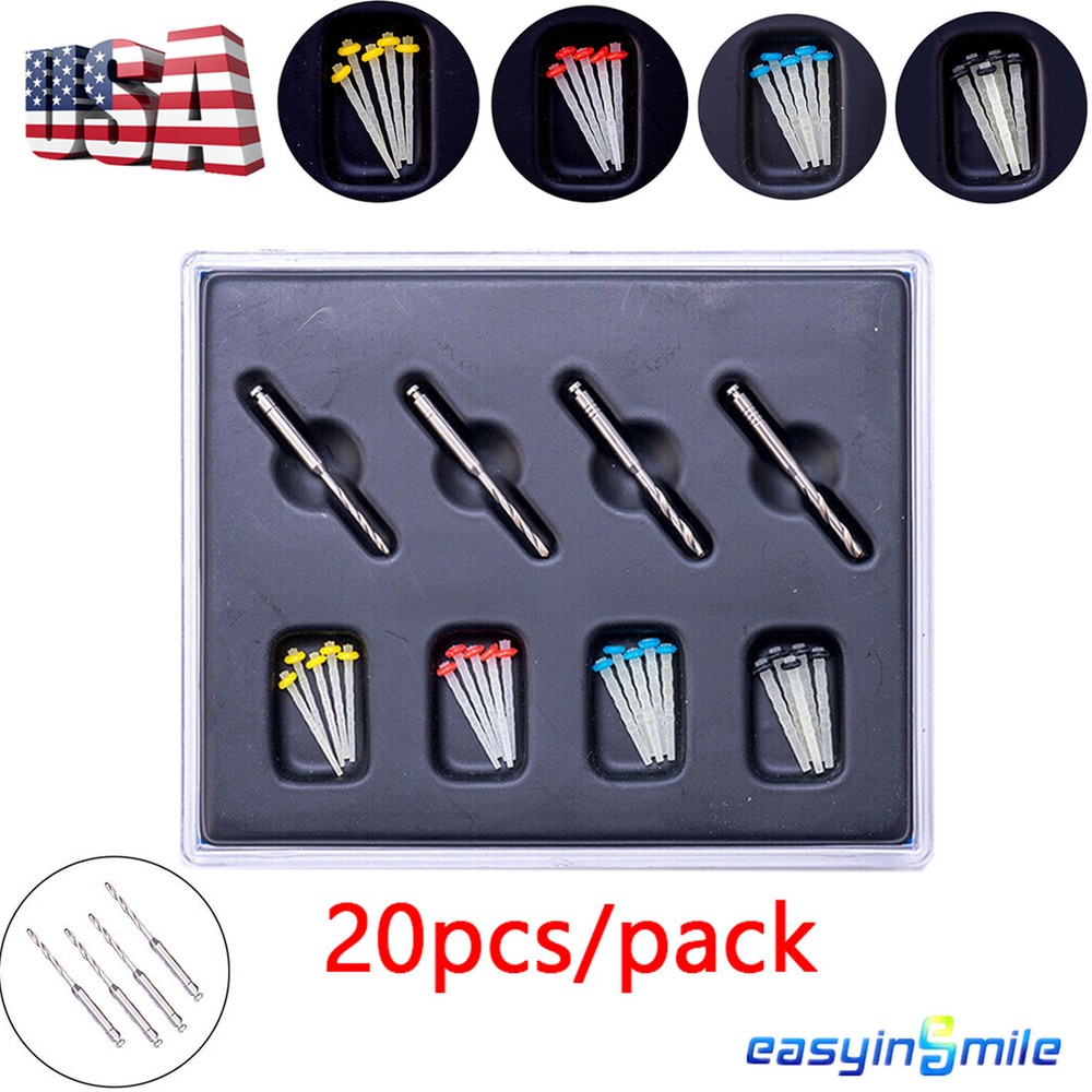 Dental Fiber Post Glass Quartz Teeth Restorative Root Canal Pins 1/1.2/1.4/1.6mm