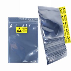 50 PCS 8.27 * 9.45 Inch Resealable ESD Bag 8.27” x 9.45”, Silver/Yellow