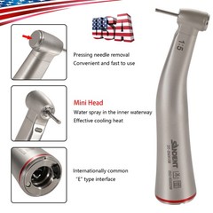 SANDENT 1:5 LED Increasing Contra Angle Handpiece Push Button Fiber Optic Dental