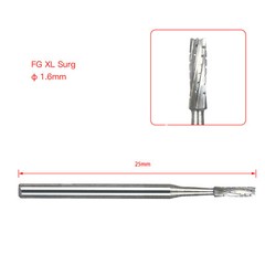 1-10x Dental FG 557 SL Surgical Carbide Burs Friction Grip FGOS XL 557 25mm