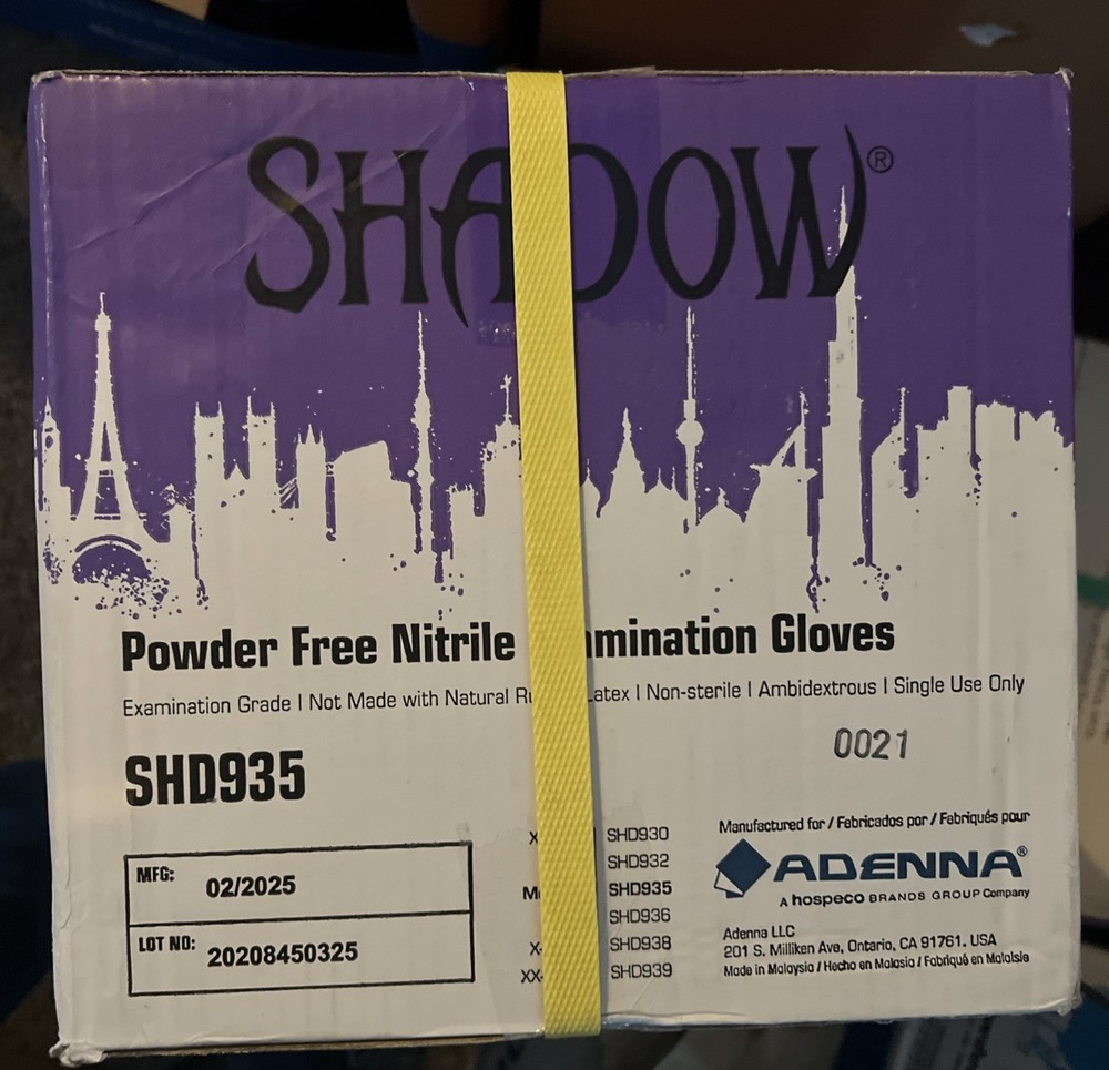 Adenna Shadow Nitrile Gloves – Medium- Case