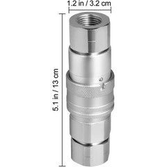 12 Sets of 1/2″ NPT Flat Face Hydraulic Coupler Quick Connect Skid Steer Bobcat