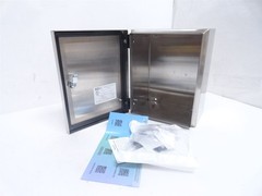 246626 New-No Box; SCE SCE-10086ELJSS Wall Mount Enclosure; SS; 10″ x 8″ x 6″