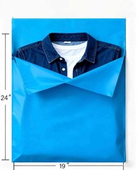#7 19×24 Poly Mailers Plastic Mailing Envelopes Shipping Bags LIGHT BLUE 300 PCS
