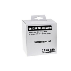 4 Roll Die-Cut Address Labels 2.4” x 3.9” (62 mm x 100 mm) for Brother QL-1050