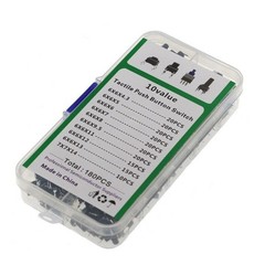 180pcs 10 Type 6X6 Light Touch Switch Set Push Button Switch Assortment Box