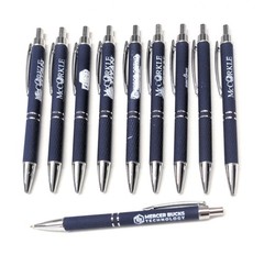 10 Misprint Metal Soft Touch Cross-Grip Retractable Click Pens NAVY BLUE PEN LOT