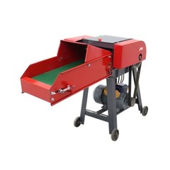 4-Blades Corn Straw Chaff Hay Cutter Pulverizer w/Belt Conveyor 220V 400-800kg/h