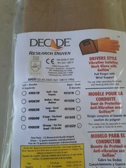 New DECADE Work Glove Right Hand XXL 49105W Full Finger w/ Wrist Support