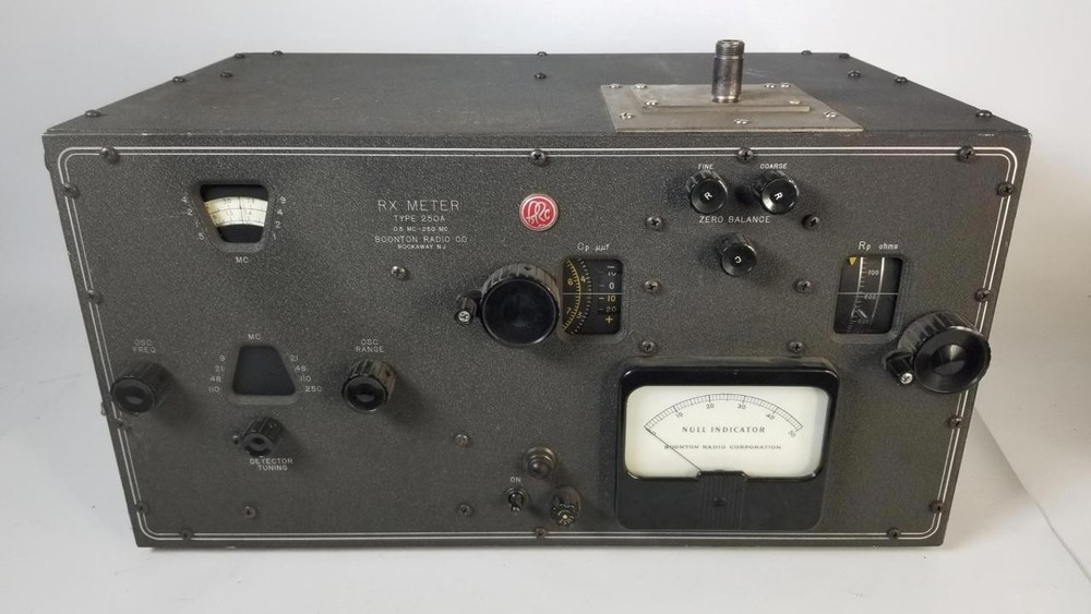 Boonton RX Meter Type 250-A Electronic Test Equipment Vintage Null Indicator