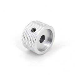 10Pcs Silver 6.4mm 1/4” Aluminum 25 x 15.5mm Amplifier Audio Volume Rotary Knob