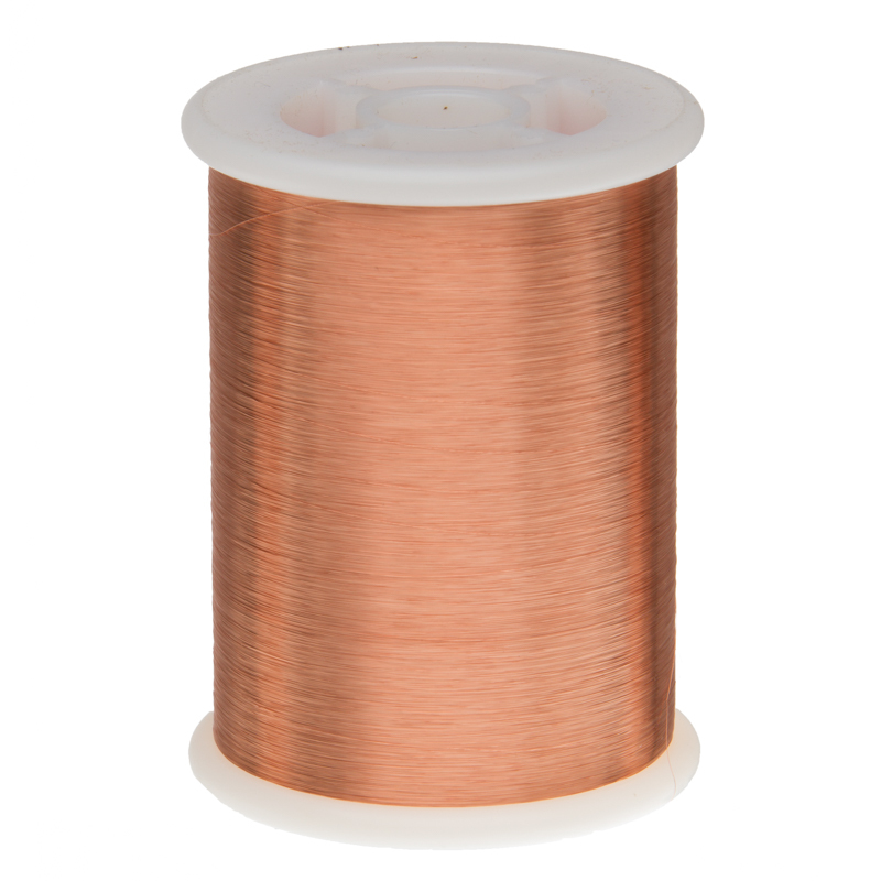 43 AWG Gauge Enameled Copper Magnet Wire 1.0 lbs 66092′ Length 0.0024″ 155C Nat