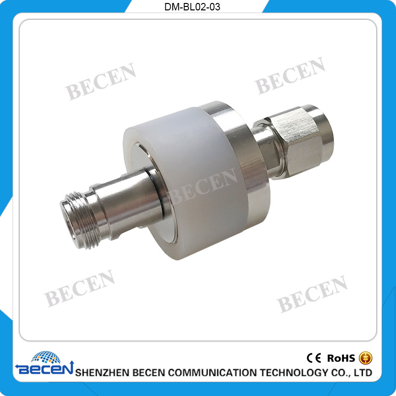 N male to female DC Block DC-2.5GHZ 50ohm 200W 3000V RF coaxial Power