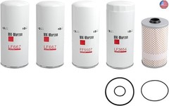 LF667(X2) LF3654 FF5507 FF5369 Fuel Oil Filter Kit Compatible with Volvo D12