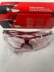 Safety Glasses Snap-on (Red Frame/ Clear Lens) Anti-Fog GLASS60R