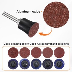 54pcs Quick Change Discs 1″ Roll Lock Sanding Discs 36/60/80/120/240 Grits