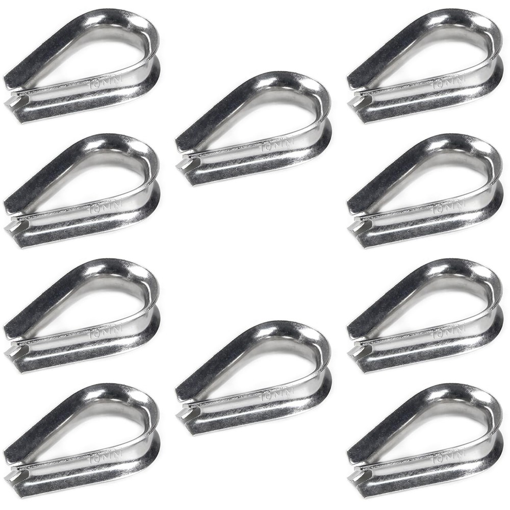 10PCS 3/8 Stainless Steel Wire Rope Thimbles