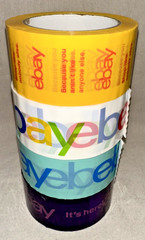 eBay Branded Packing Tape 2″ x 75′ 4 Roll Set Multi Color New