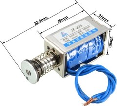 DC 12V 24V 45N 10mm Pull Push Type Frame Linear Motion Solenoid Electromagnet