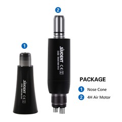1-10Pcs SANDENT 4:1 Hygiene Prophy Handpiece Air Motor 360° Swivel Straight Cone