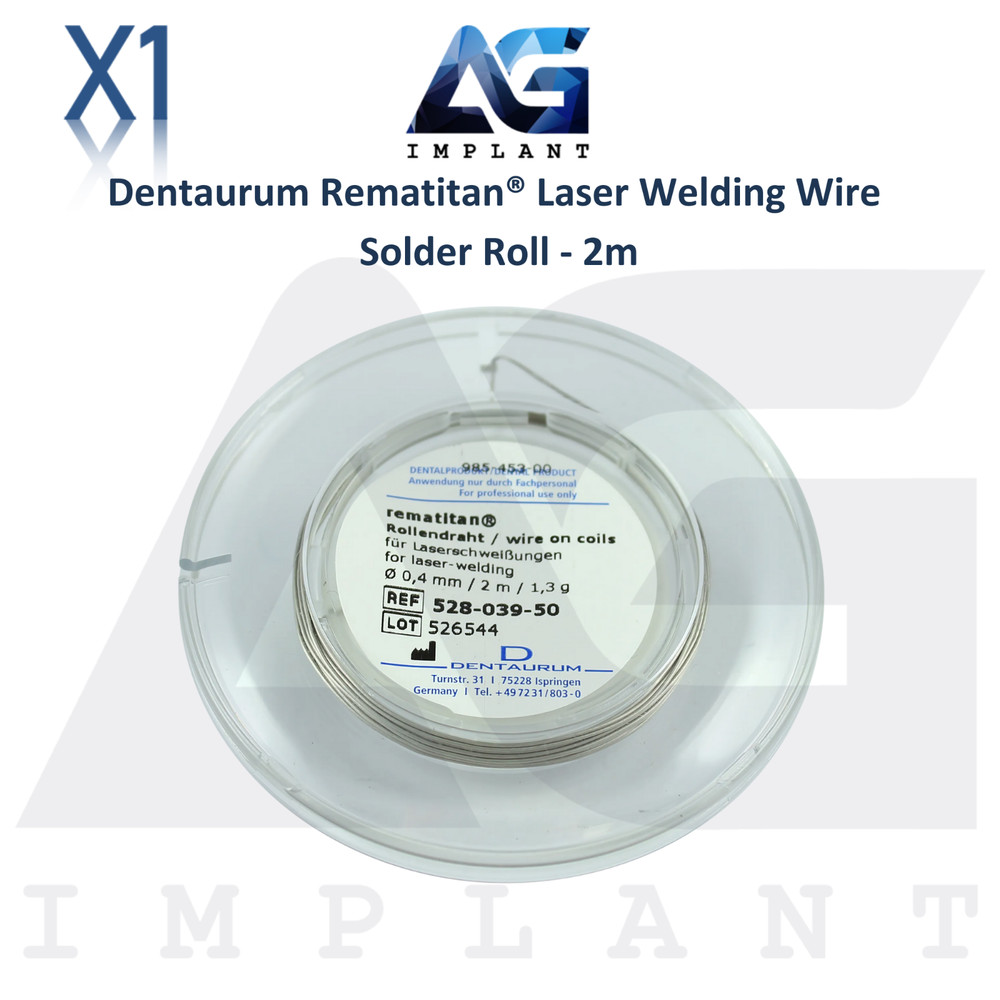 Dental Dentaurum Rematitan® Titanium Laser Welding Wire Solder Roll 2m Ortho Lab