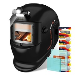 TRQWH True Color Auto Darkening Welding Helmet with Light & Helmet Headband