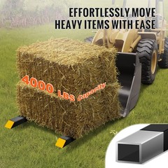 VEVOR 60″ 4000lbs Pallet Forks Clamp on Tractor Forks Adjustable Bucket Forks