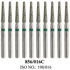 Dental Round End Taper Diamond Bur Coarse FG 856/016C Burs High Speed 10Pcs/PK