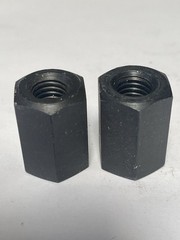 (2)High Hex Nut: 1/2-13 Carbon Steel Black Oxide Deep, Thick, Long Nut (26JN179)
