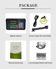 LED Digital Readout 2 Axis 3 Axis Linear Glass Scale 5um 130mm-1020mm USA Stock