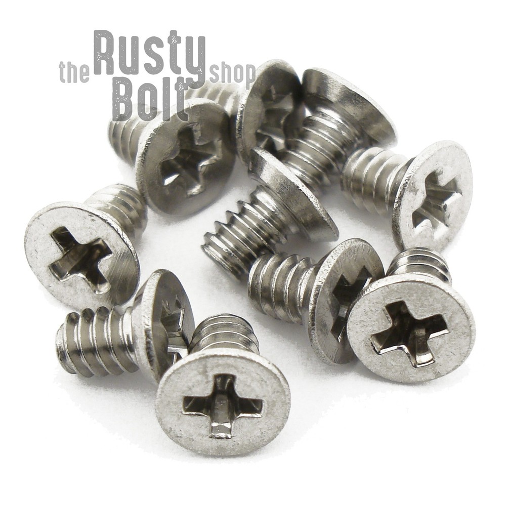 #4-40 x 3/16″, Phillips Flat Head Screws, 304 18-8, Stainless Steel, Countersunk