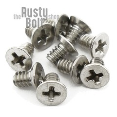 #4-40 x 3/16″, Phillips Flat Head Screws, 304 18-8, Stainless Steel, Countersunk