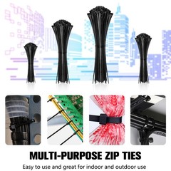 Black / White Nylon Plastic Strong Cable Ties Short Long Zip Tie Wraps 60-1500mm