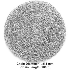 VEVOR Zinc Plated Proof Coil Chain G30 3/16″x100FT Chain Sling Towing Pulling
