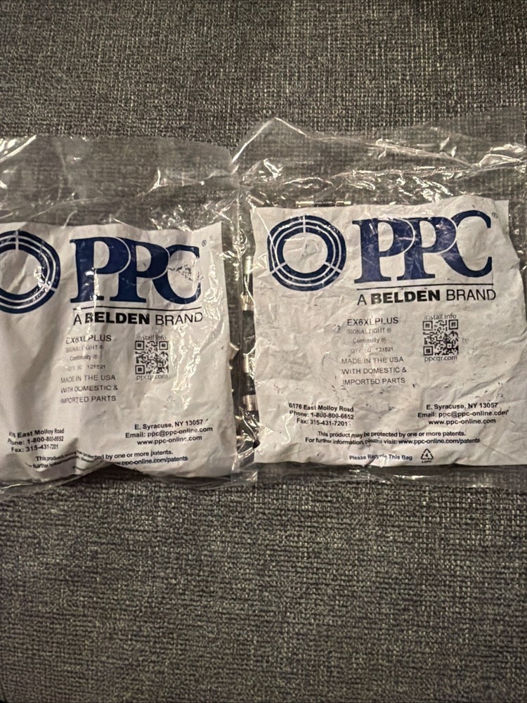 100 Pieces RG6 BELDEN PPC EX6XLPLUS Signal Tight Compression Drop Connectors