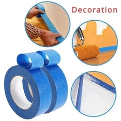 3 Rolls Blue Painter’s Tape 2 Inch x 60 Yards 5.5 Mil Masking Tape Clean Removal