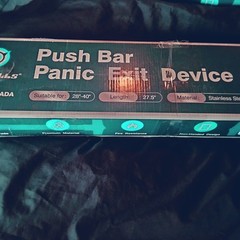 IRONWALLS Door Push Bar Panic Exit Device with Lever, For 27.5”-41” Doors