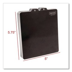 Vaultz VZ01176 5″ x 5.75″ 1/3-Cut Top Tab A-Z CD File Guides – Black New
