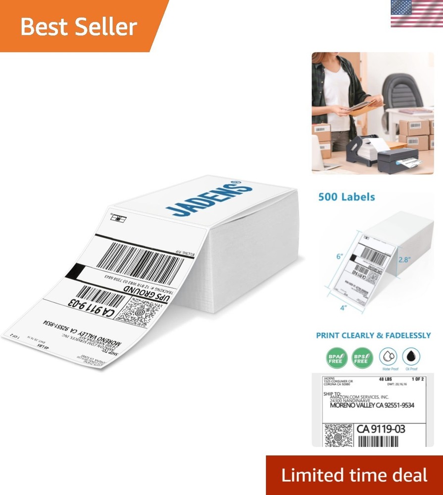 Thermal Labels, 500pcs 4×6 Shipping Labels