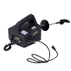 2-in-1 Portable Electric Hoist Power Winch 1100 lbs Wired Remote Control 1500W
