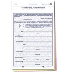 Odometer Disclosure Statement 3-part ODOM-65-3 TruForm #842 100 per pack NEW