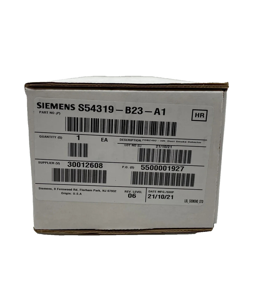 Siemens FDBZ492-HR (S54319-B23-A1) – Same Day Shipping (SEALED)