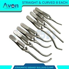 GERMAN 8 DEBAKEY BULLDOG CLAMP ATRAUMATIC FORCEPS CVD +STR SURGICAL INSTRUMENTS