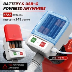 Automatic Fuel Transfer Pump with Auto-Stop Sensor(3.2 GPM), Battery Operated Ga