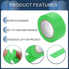 72 Rolls Green Painters Masking Tape, 2 Inch x 60 Yards 5.5 Mil, Walls Painting