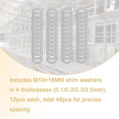 Durable 48-Count M10×16mm Shim Washer Set – Ideal for Automotive and Electronics