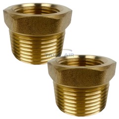 2 PC 1″ Male x 3/4″ Female Hex Reducer Bushing Adapter Pipe Reducing Fitting