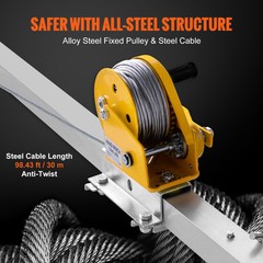 VEVOR Confined Space Tripod Kit Rescue Tripod Fall Arrest 4-7 ft Legs 1200 lbs