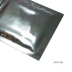 Different Sizes Flat Double-Sided Shiny Gold Silver Foil Mylar Zip lock Bag M