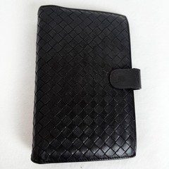 Bottega Veneta Intrecciato Dark Brown Leather System Notebook w/Box Used Japan